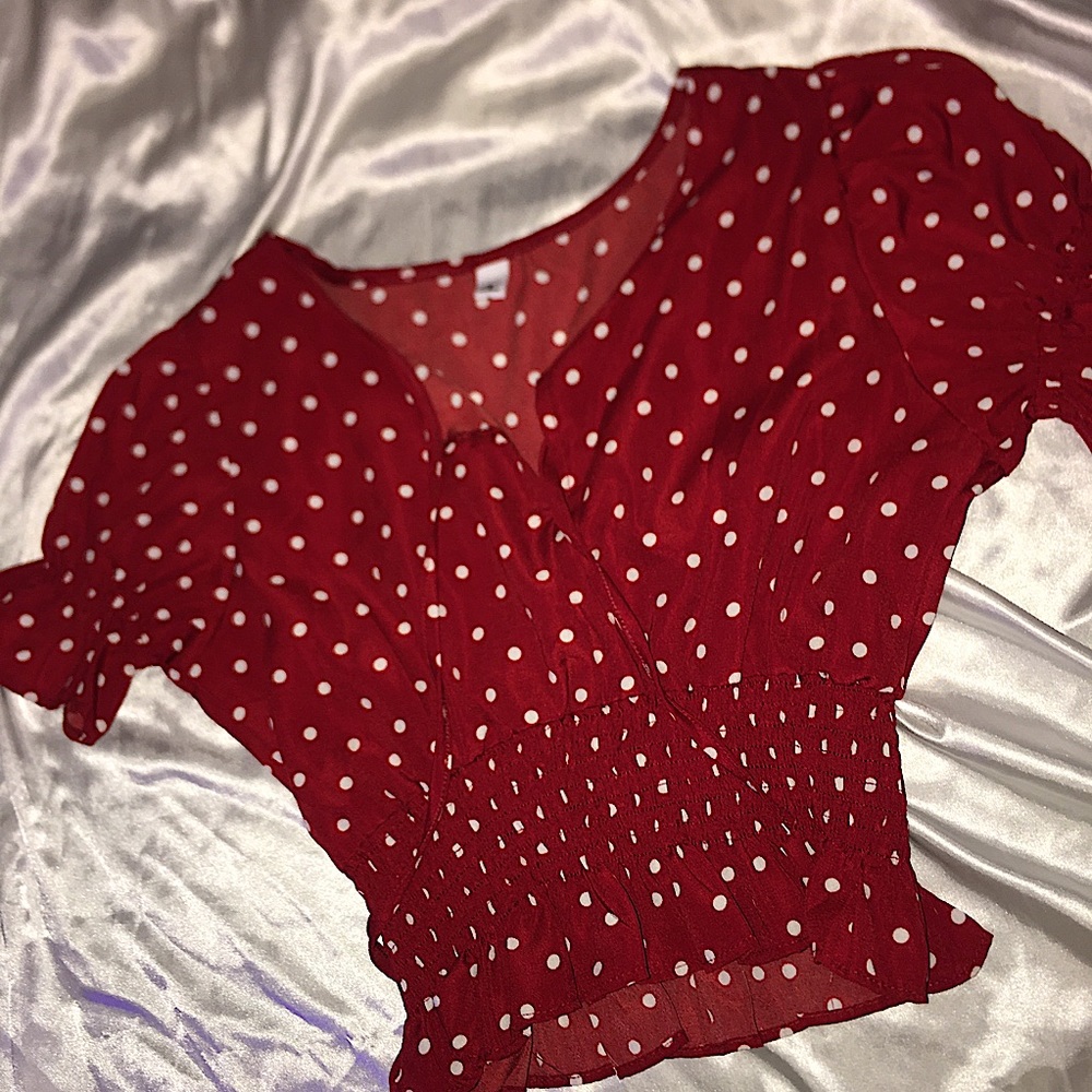 Red pocka dot shirt